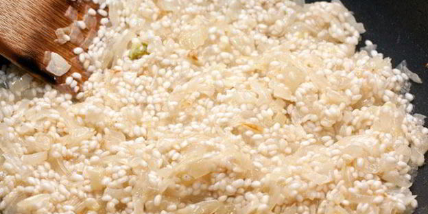 ризотто с морскими гребешками и шампанским