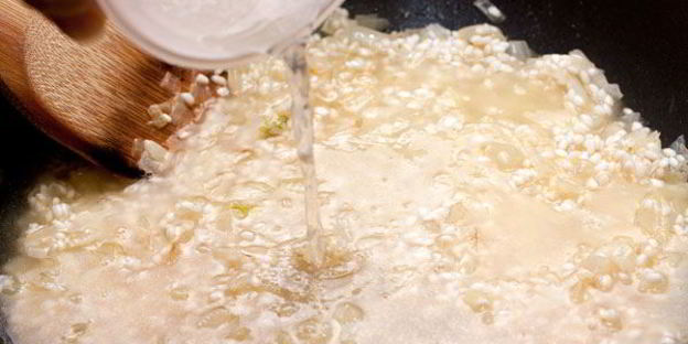 ризотто с морскими гребешками и шампанским