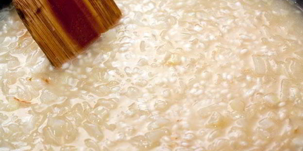 ризотто с морскими гребешками и шампанским