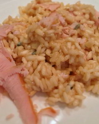 Ризотто с окороком и голубым сыром