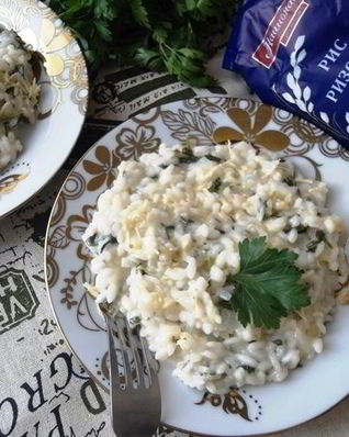 Ризотто с петрушкой и фетой