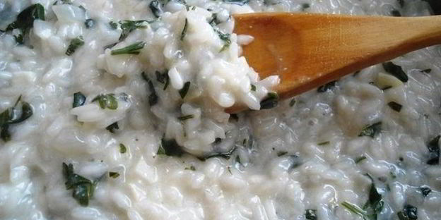 ризотто с петрушкой и фетой