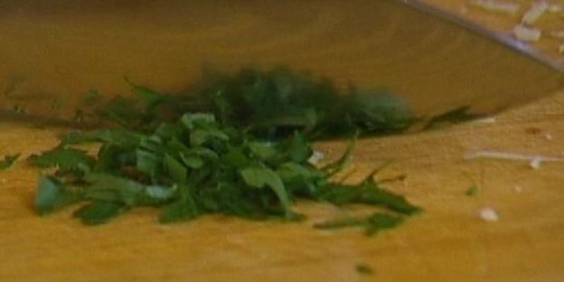 ризотто с сельдереем, ветчиной и пармезаном