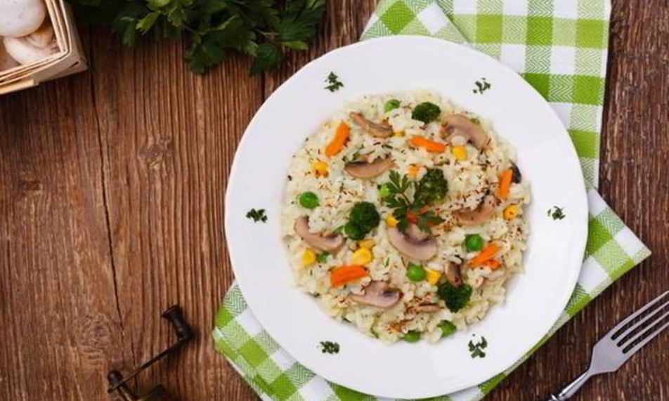 Рецепт ризотто с шампиньонами и овощами