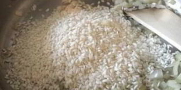 ризотто с цуккини и сквошем