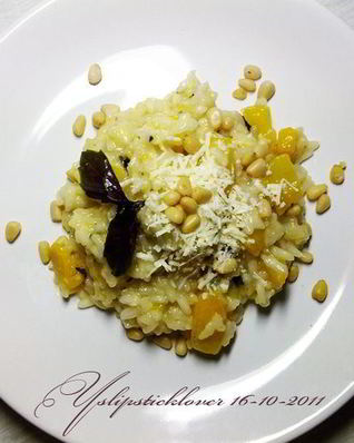 Ризотто с тыквой, брынзой и кедровыми орешками