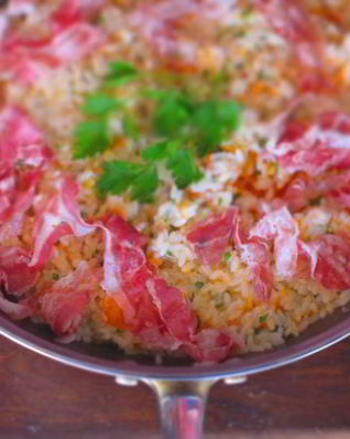 Ризотто с тыквой и беконом