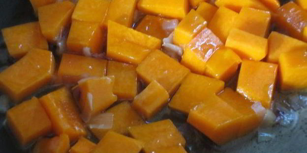 ризотто с тыквой и беконом