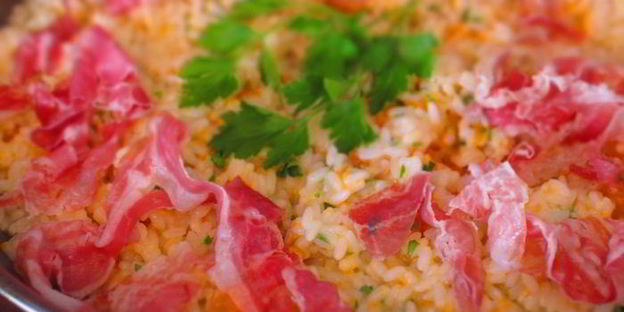 ризотто с тыквой и беконом