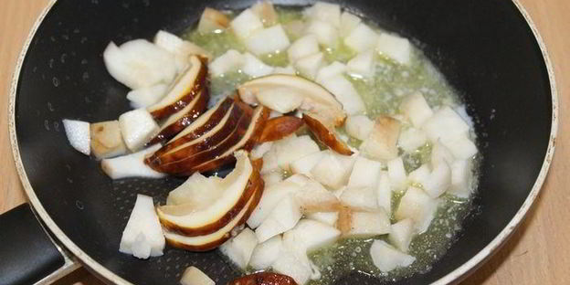 ризотто с тыквой и белыми грибами