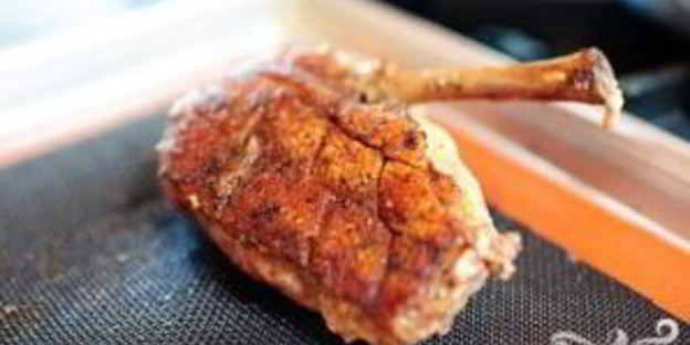 ризотто с уткой и ветчиной