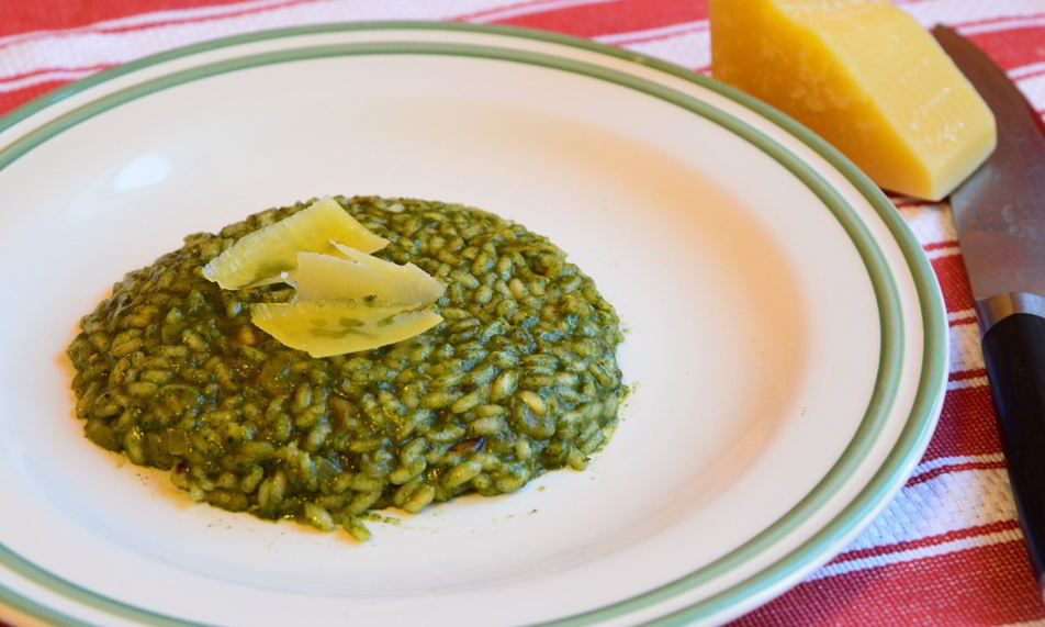 Рецепт ризотто со шпинатом и пармезаном