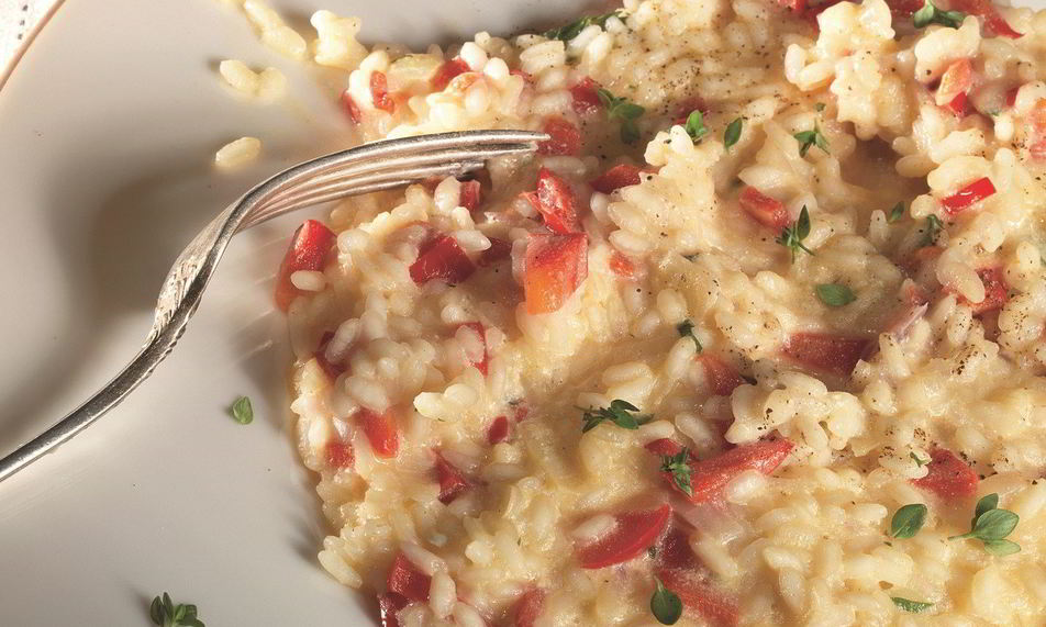 Рецепт ризотто со сливками и сладким перцем