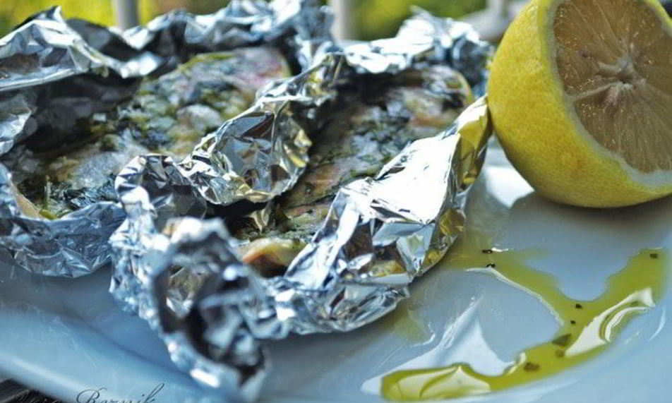 Рецепт барабульки запеченной в фольге с травами