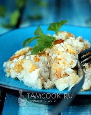 Филе камбалы, жареное с чесноком