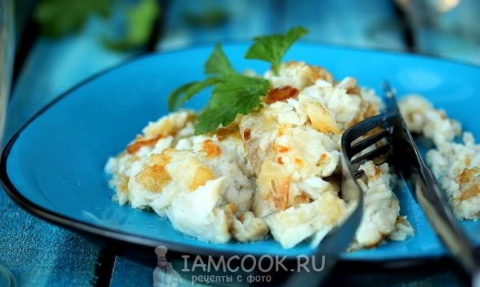 Рецепт филе камбалы, жареное с чесноком