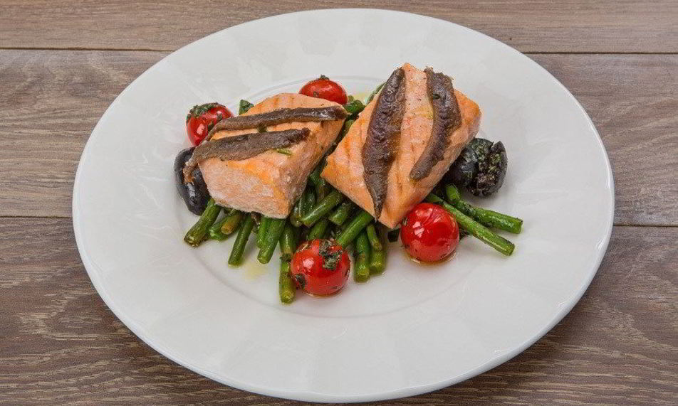 Рецепт форели с овощами