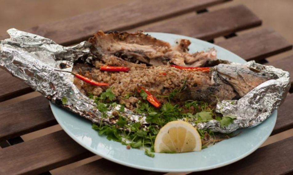 Рецепт карпа в углях с гречневой кашей