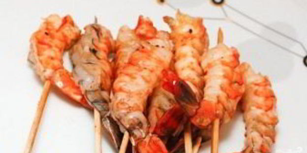 креветки на гриле