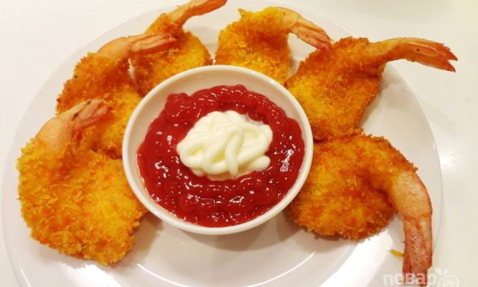 Рецепт креветок очищенных жареных