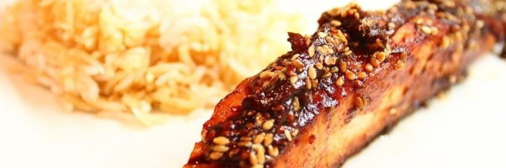 Лосось с имбирем