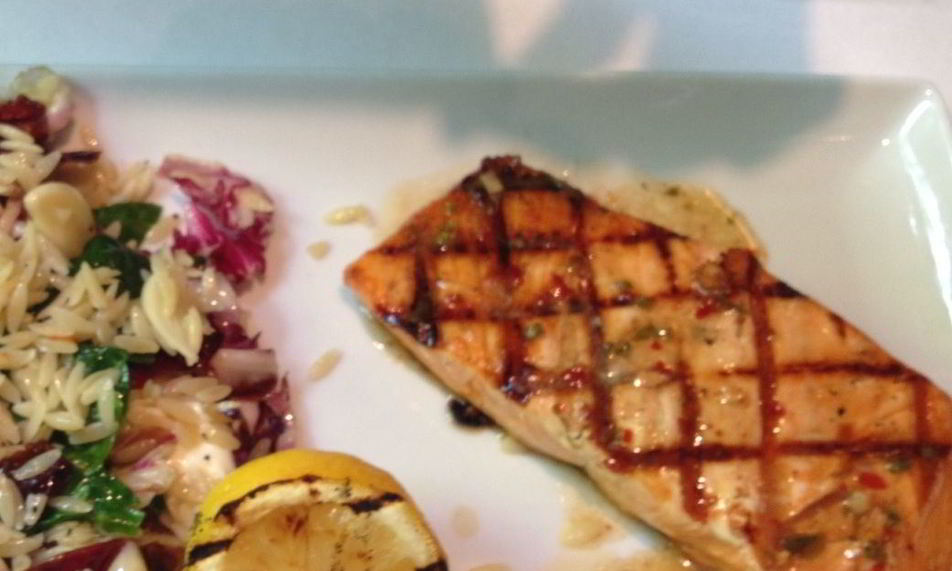 Рецепт семги на гриле в лимонном маринаде