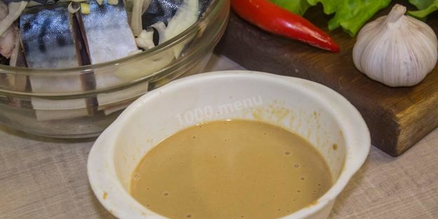 скумбрия в горчичном соусе запеченная