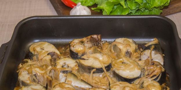 скумбрия в горчичном соусе запеченная