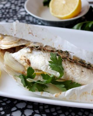 Судак в духовке целиком