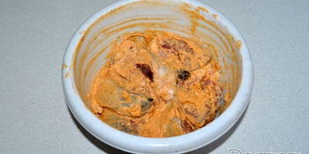 запеченная горбуша с плавленым сыром и майонезом