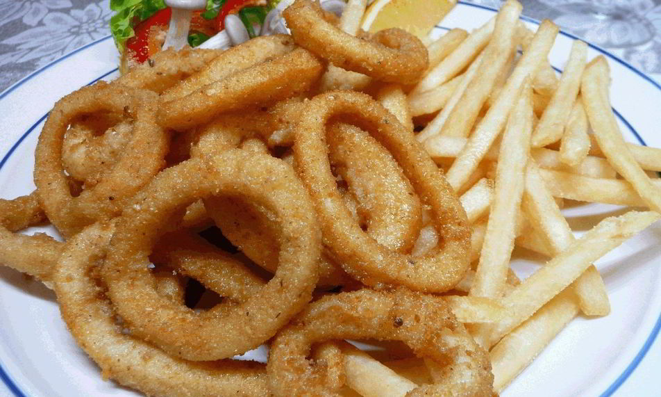 Рецепт жареных колец кальмаров