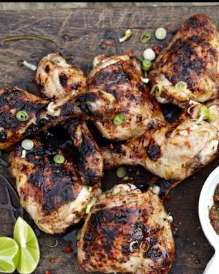 Быстрый куриный шашлык, маринованный в ромовой заправке