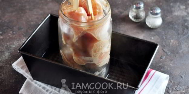 куриный шашлык в банке в духовке