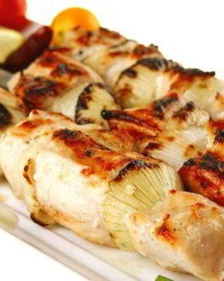 Куриные шашлыки в лимонном маринаде с шафраном