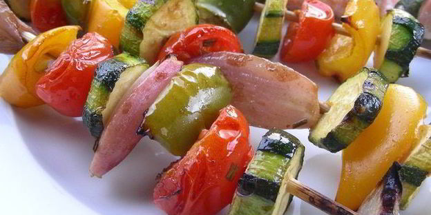 летние овощные шашлычки-гриль