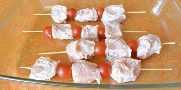 шашлычки из куриной грудки в духовке