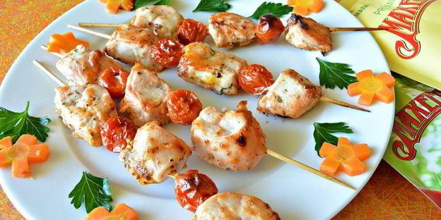 шашлычки из куриной грудки в духовке