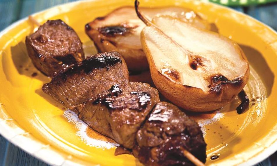 Рецепт шашлыка из говядины с грушами