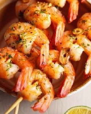 Шашлык из креветок в остром маринаде