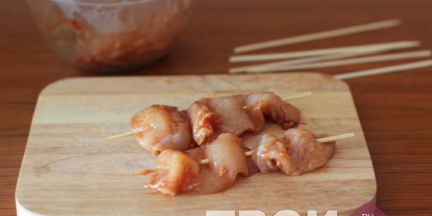 шашлык из куриного филе