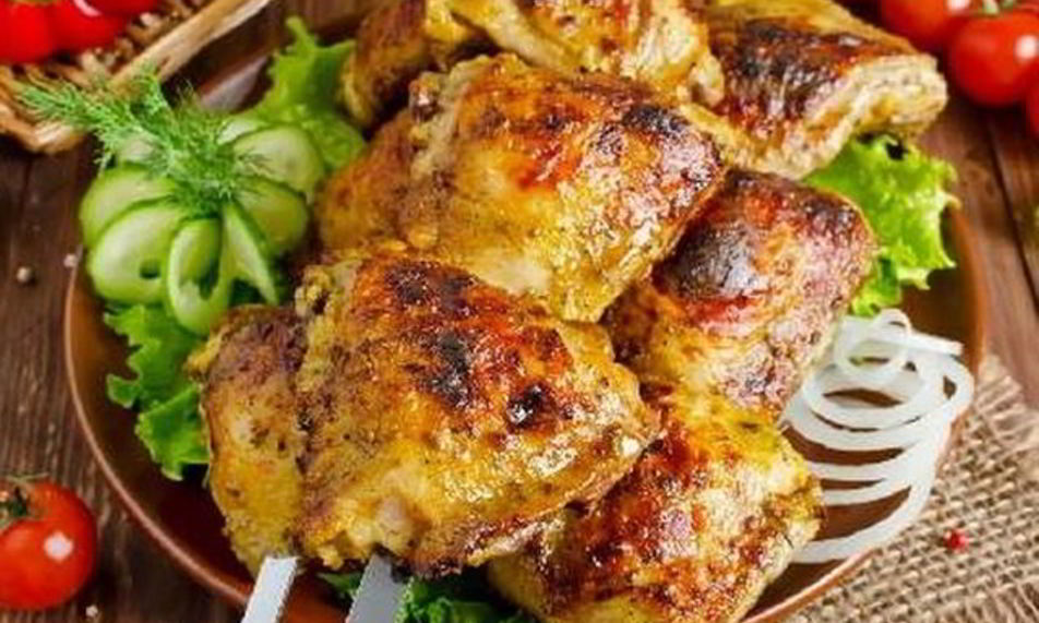 Рецепт шашлыка из куриных бедрышек в майонезе