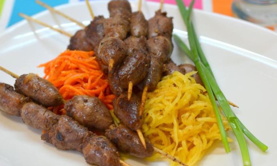 Рецепт шашлыка из куриных сердечек