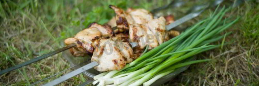 Шашлык из курицы на пиве с молоком