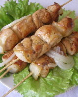 Шашлык из курицы в мультиварке