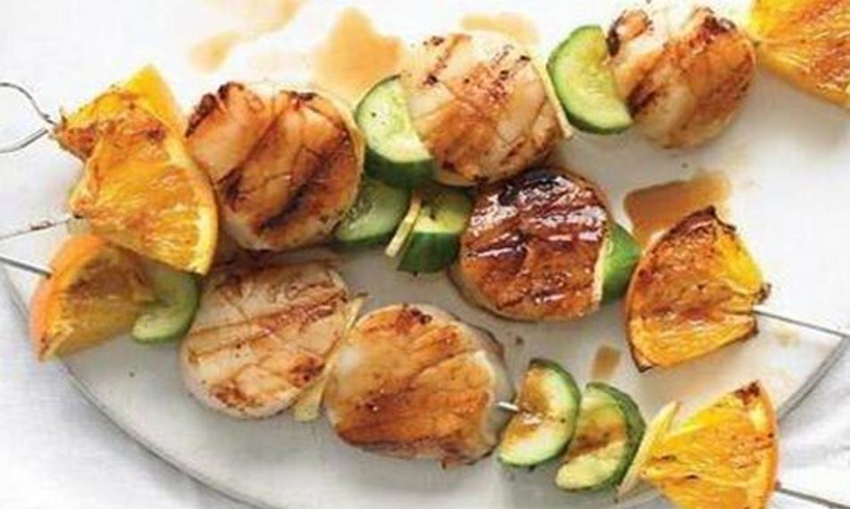 Рецепт шашлыка из морских гребешков в апельсиновом соке
