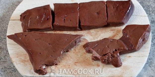 шашлык из печени в жировой сетке
