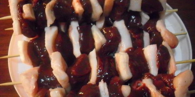 шашлык из печени