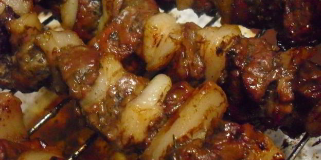 шашлык из печени