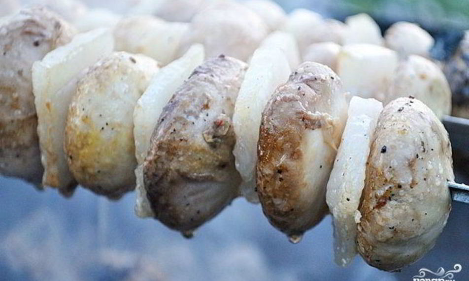 Рецепт шашлыка из шампиньонов