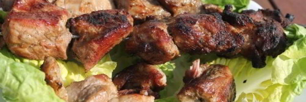 Шашлык из свинины на минералке